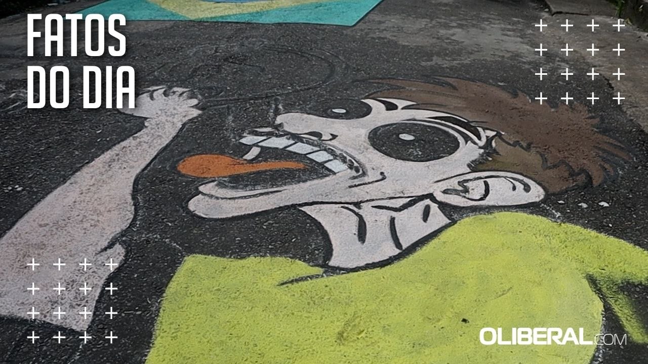 ‘Pam Pam’, símbolo da torcida do Paysandu, e mais três pessoas são atropelados durante pintura de rua em Belém