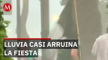 México goleó 2-0 a Sudáfrica pero la lluvia casi arruina la fiesta en el Ángel