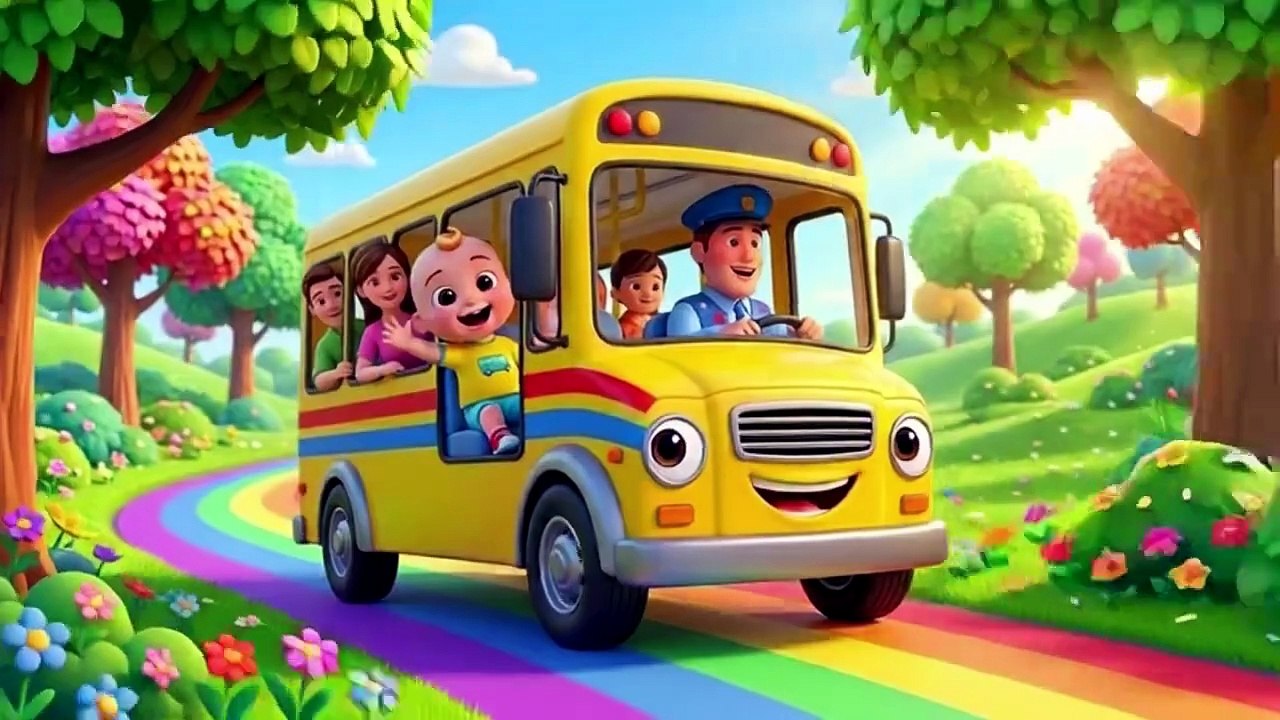 Wheels on the Bus Learn Feelings  | Happy Sad Angry Calm Song for Kids