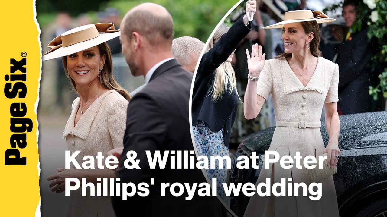 Kate Middleton and Prince William attend wedding of Princess Anne's son