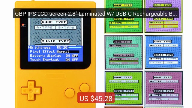 GBP IPS LCD screen 2.8 Laminated W/ USB-C Rechargeable Batter... Hot Deal 2026 | Limited Offer!