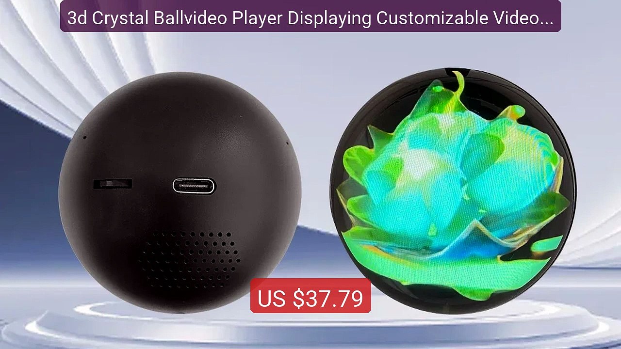 3d Crystal Ballvideo Player Displaying Customizable Video Gla... -- Amazing Value 2026 | Must Have!