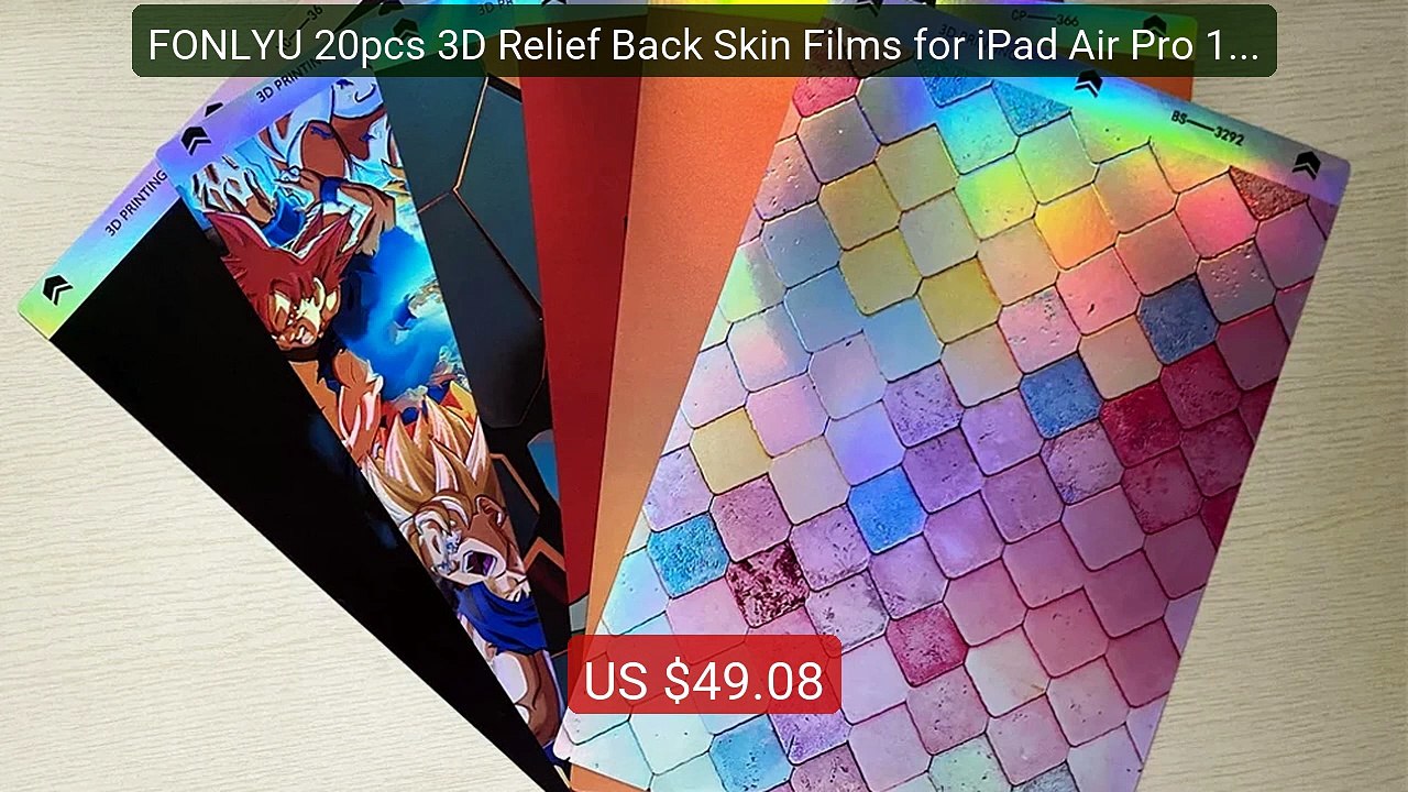 FONLYU 20pcs 3D Relief Back Skin Films for iPad Air Pro 10.5 ... -- Amazing Value 2026 | Must Have!