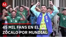 Multitud de 45 mil aficionados se reúne en el Zócalo para celebrar el inicio del mundial 2026