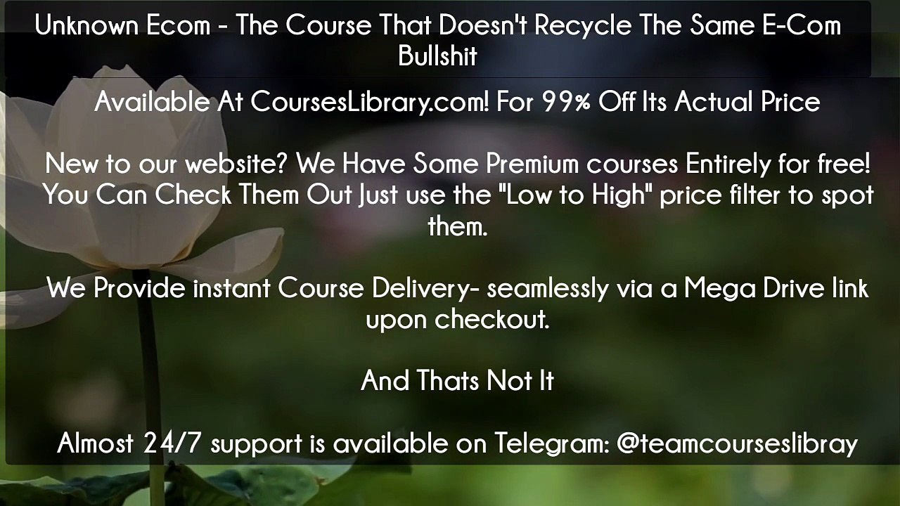 (Courseslibrary.com)Unknown Ecom - The Course T...