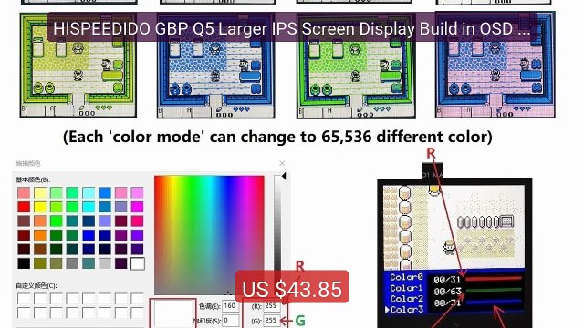 HISPEEDIDO GBP Q5 Larger IPS Screen Display Build in OSD for G... Best Buy 2026 | Great Quality!