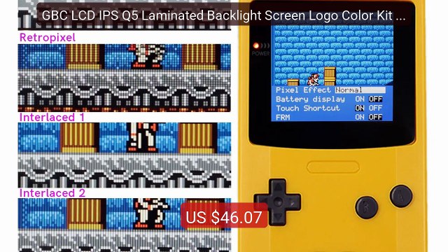 GBC LCD IPS Q5 Laminated Backlight Screen Logo Color Kit For GameBo... Top Rated 2026 | Buy Now!