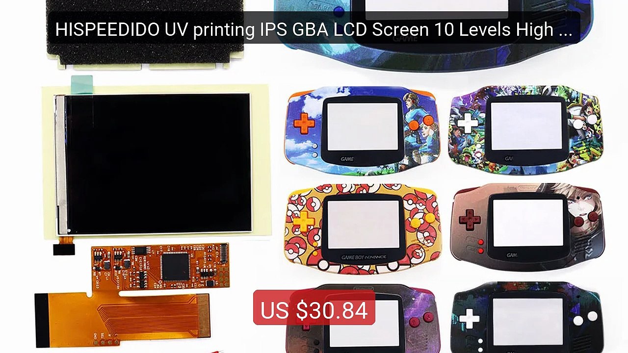HISPEEDIDO UV printing IPS GBA LCD Screen 10 Levels High Brigh... -- Best Buy 2026 | Great Quality!
