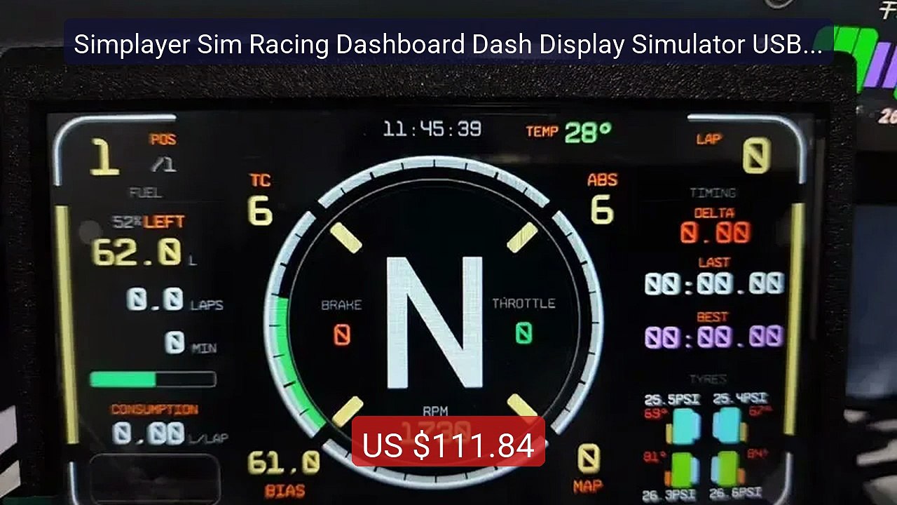 Simplayer Sim Racing Dashboard Dash Display Simulator USB 7... -- Top Pick 2026 | Unbeatable Price!