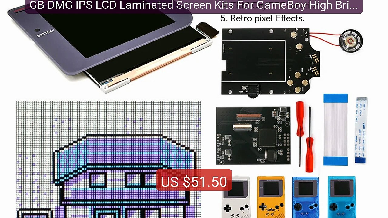 GB DMG IPS LCD Laminated Screen Kits For GameBoy High Brightn... -- Amazing Value 2026 | Must Have!