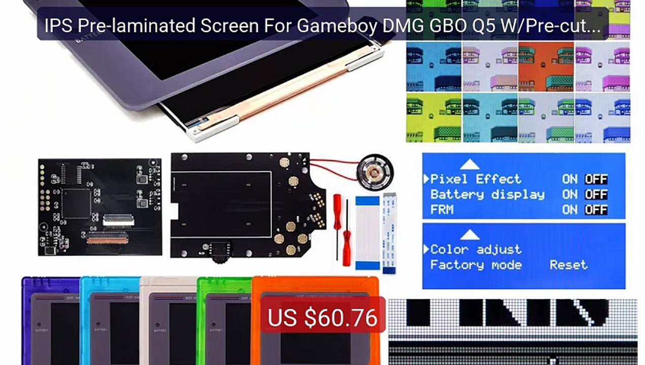 IPS Pre-laminated Screen For Gameboy DMG GBO Q5 W/Pre-cut S... -- Top Pick 2026 | Unbeatable Price!
