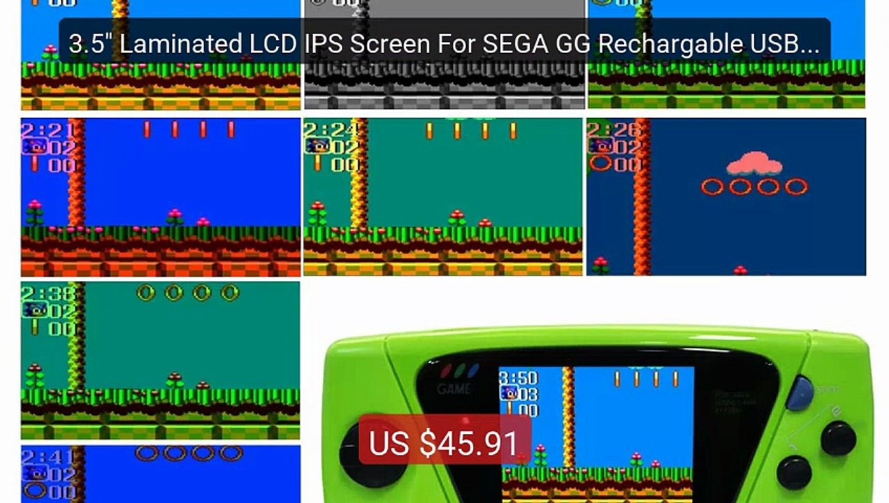 3.5" Laminated LCD IPS Screen For SEGA GG Rechargable USB-C B... -- Amazing Value 2026 | Must Have!
