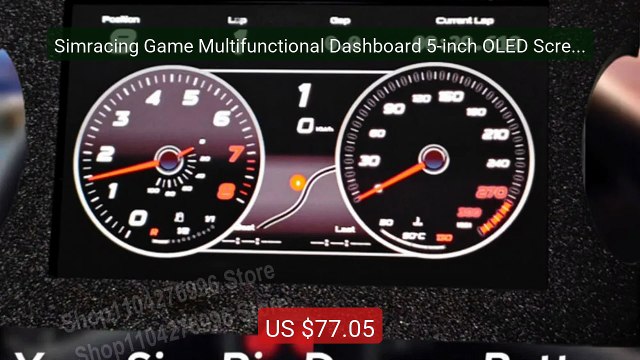 Simracing Game Multifunctional Dashboard 5-inch OLED Screen Di... Best Buy 2026 | Great Quality!
