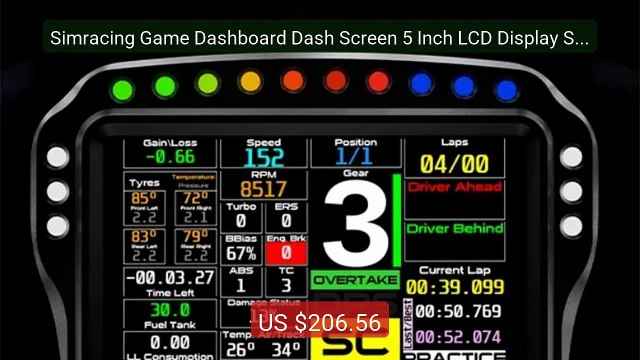 Simracing Game Dashboard Dash Screen 5 Inch LCD Display Speed Displ... Top Rated 2026 | Buy Now!