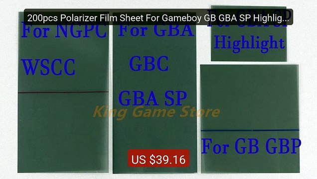200pcs Polarizer Film Sheet For Gameboy GB GBA SP Highlight GBC GB... Best Deal 2026 | Shop Now!