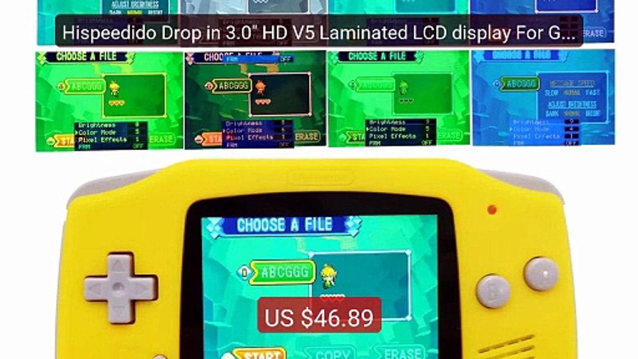 Hispeedido Drop in 3.0" HD V5 Laminated LCD display For GBA IP... -- Hot Deal 2026 | Limited Offer!