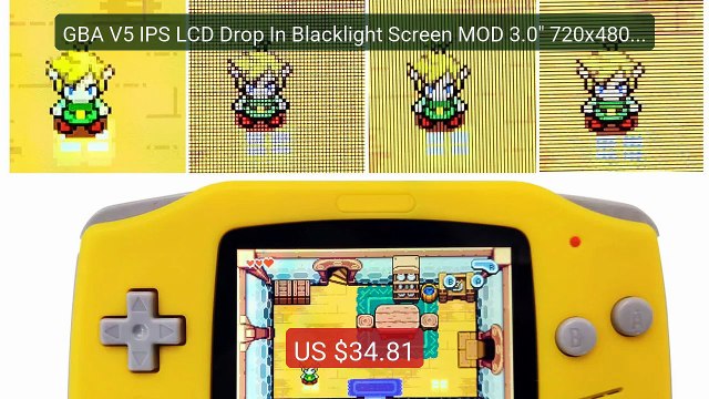 GBA V5 IPS LCD Drop In Blacklight Screen MOD 3.0 720x480 Retr... Best Buy 2026 | Great Quality!
