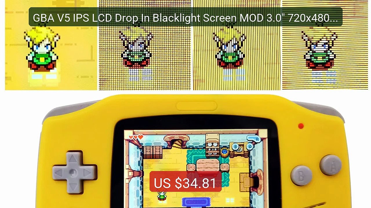 GBA V5 IPS LCD Drop In Blacklight Screen MOD 3.0" 720x480 Retr... -- Best Buy 2026 | Great Quality!
