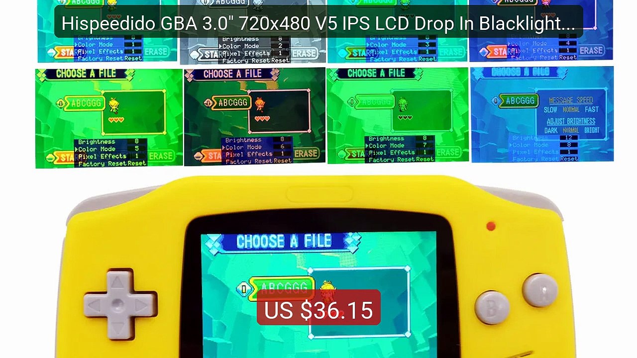 Hispeedido GBA 3.0" 720x480 V5 IPS LCD Drop In Blacklight Scre... -- Hot Deal 2026 | Limited Offer!