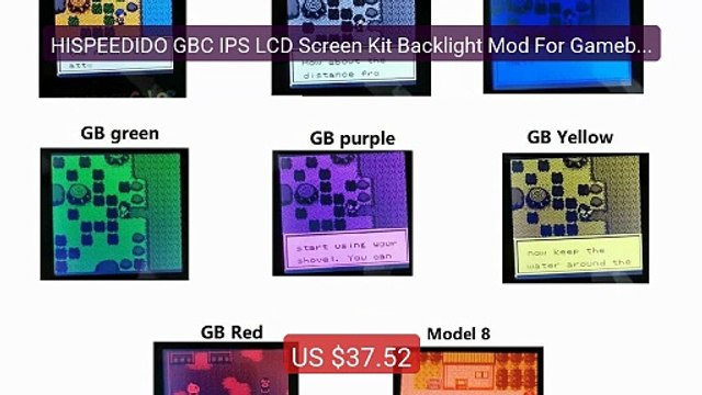 HISPEEDIDO GBC IPS LCD Screen Kit Backlight Mod For Gameboy Co... Best Buy 2026 | Great Quality!