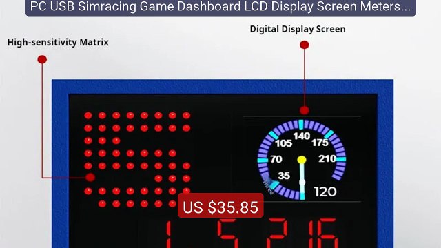PC USB Simracing Game Dashboard LCD Display Screen Meters MOD ... Hot Deal 2026 | Limited Offer!
