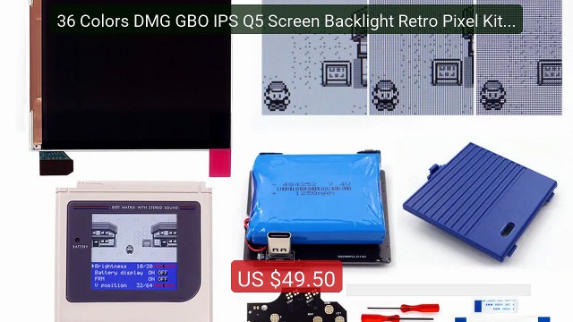 36 Colors DMG GBO IPS Q5 Screen Backlight Retro Pixel Kits Wit... Hot Deal 2026 | Limited Offer!