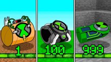 Mi Omnitrix evoluciona con cada nivel de experiencia en Minecraft