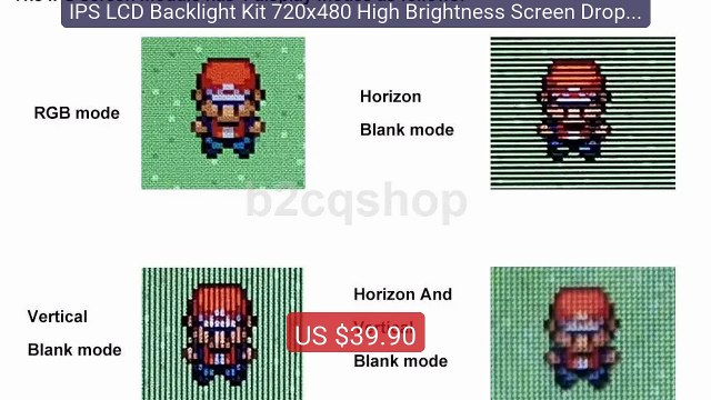 IPS LCD Backlight Kit 720x480 High Brightness Screen Drop in for GB... Top Rated 2026 | Buy Now!