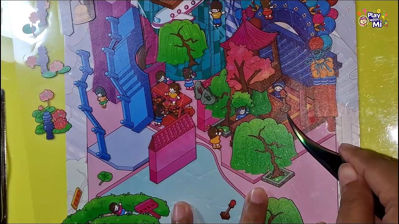 (ASMR) 3D Scene Sticker - Hangzhou City Landscape - Mendekorasi Kota