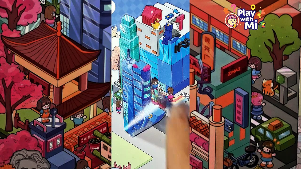 (ASMR) 3D Scene Sticker - Changsa City - Mendekorasi Kota