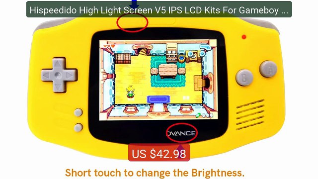Hispeedido High Light Screen V5 IPS LCD Kits For Gameboy Advance GB... Top Rated 2026 | Buy Now!