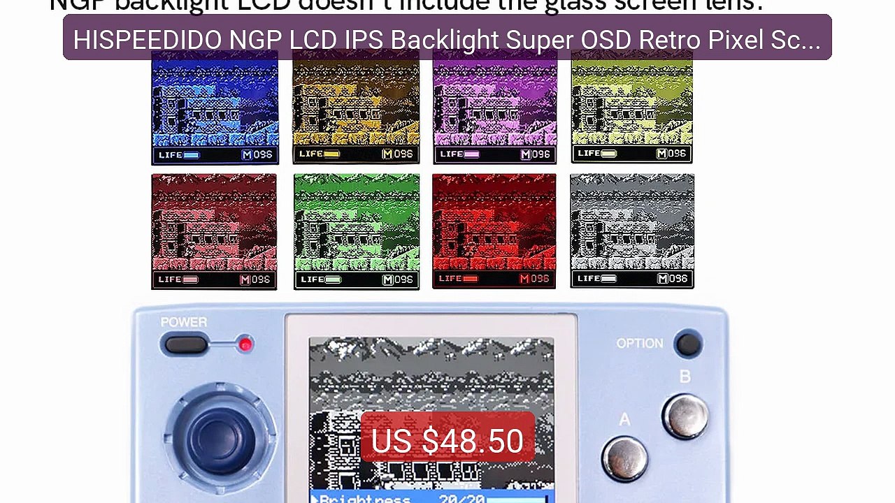 HISPEEDIDO NGP LCD IPS Backlight Super OSD Retro Pixel Screen ... -- Best Buy 2026 | Great Quality!