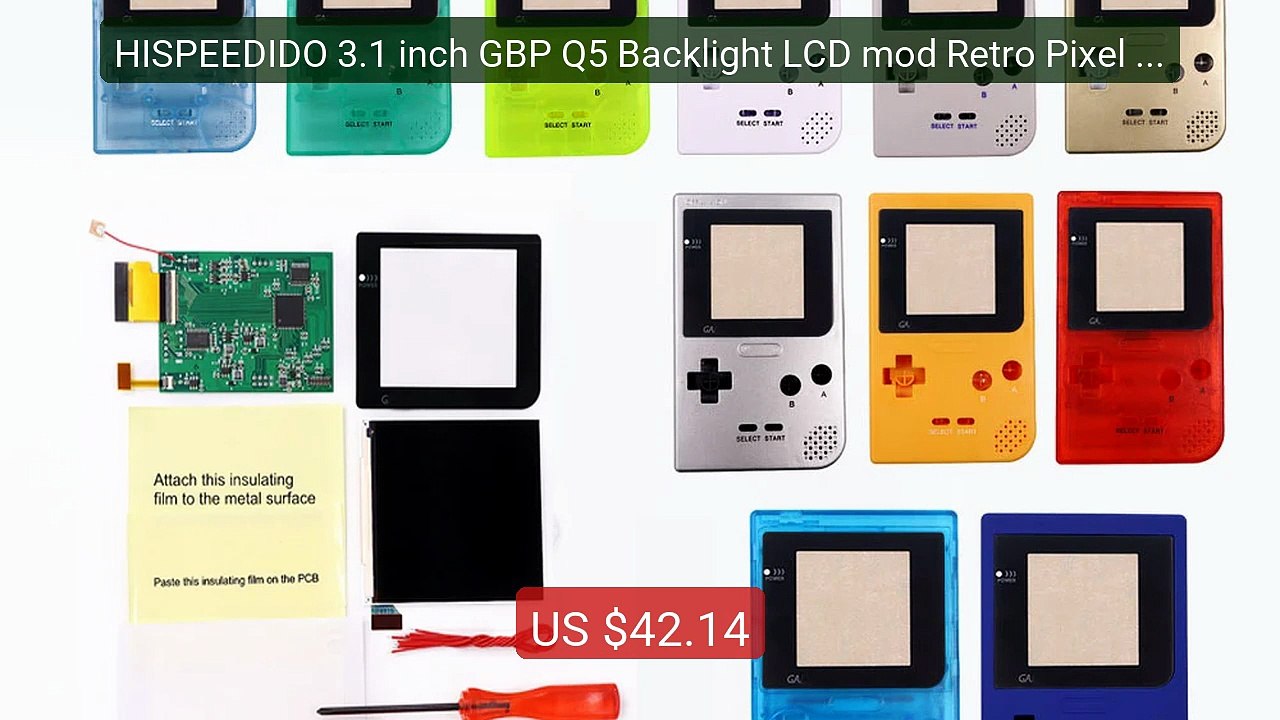 HISPEEDIDO 3.1 inch GBP Q5 Backlight LCD mod Retro Pixel IPS ... -- Amazing Value 2026 | Must Have!