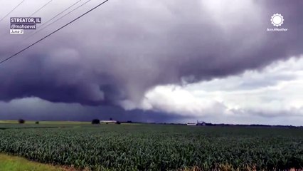Twin tornadoes tear across northern Illinois