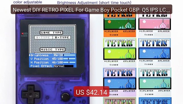 Newest DIY RETRO PIXEL For Game Boy Pocket GBP Q5 IPS LCD Backligh... Top Rated 2026 | Buy Now!