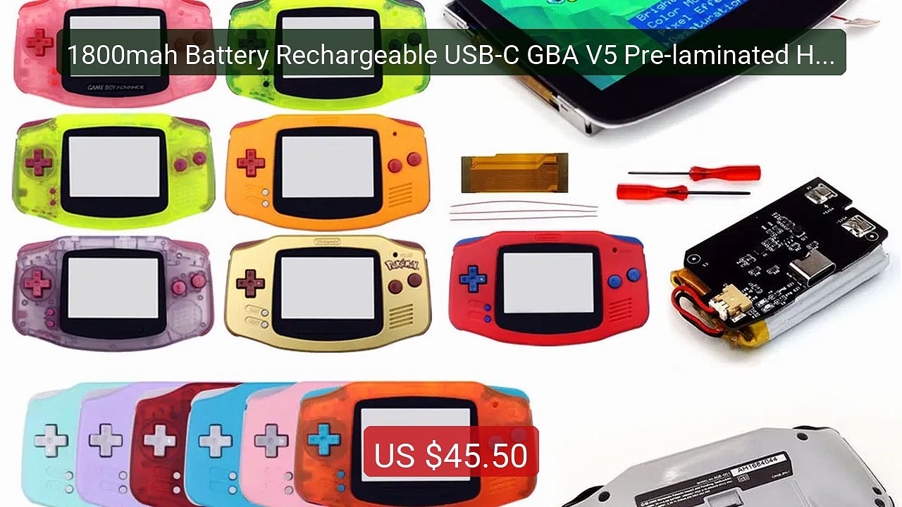 1800mah Battery Rechargeable USB-C GBA V5 Pre-laminated HD ... -- Top Pick 2026 | Unbeatable Price!