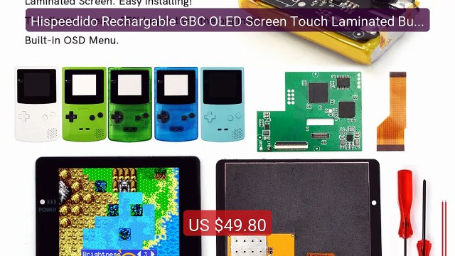Hispeedido Rechargable GBC OLED Screen Touch Laminated Buil... Top Pick 2026 | Unbeatable Price!