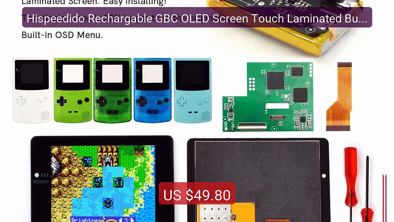 Hispeedido Rechargable GBC OLED Screen Touch Laminated Buil... -- Top Pick 2026 | Unbeatable Price!