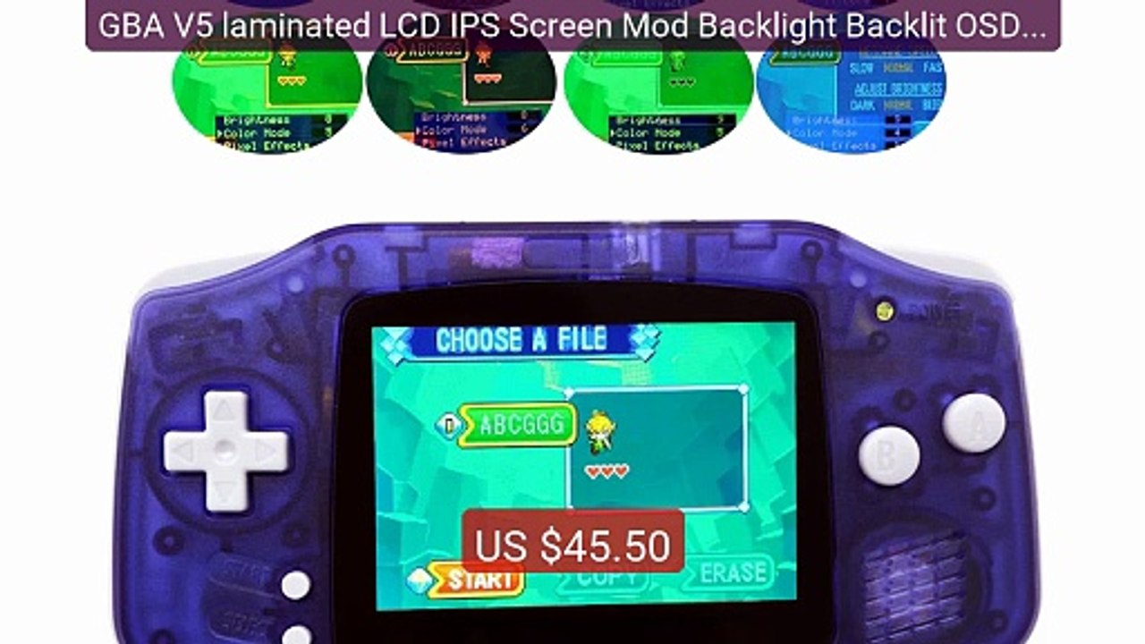 GBA V5 laminated LCD IPS Screen Mod Backlight Backlit OSD FRM ... -- Hot Deal 2026 | Limited Offer!