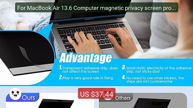 For MacBook Air 13.6 Computer magnetic privacy screen protect... Amazing Value 2026 | Must Have!
