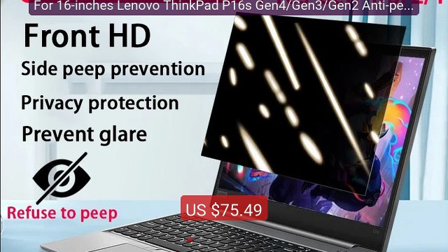 For 16-inches Lenovo ThinkPad P16s Gen4/Gen3/Gen2 Anti-peepin... Amazing Value 2026 | Must Have!