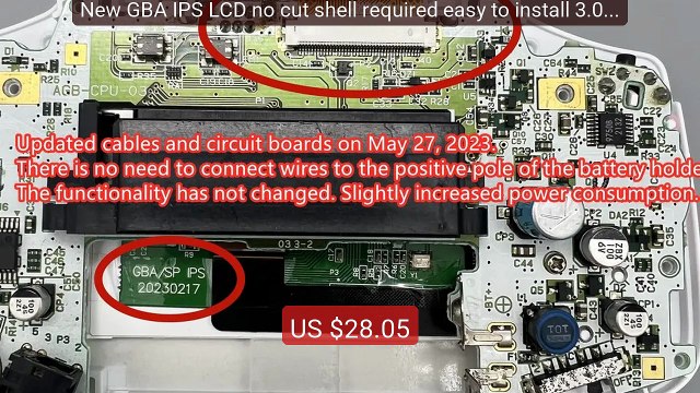 New GBA IPS LCD no cut shell required easy to install 3.0 IPS high... Top Rated 2026 | Buy Now!