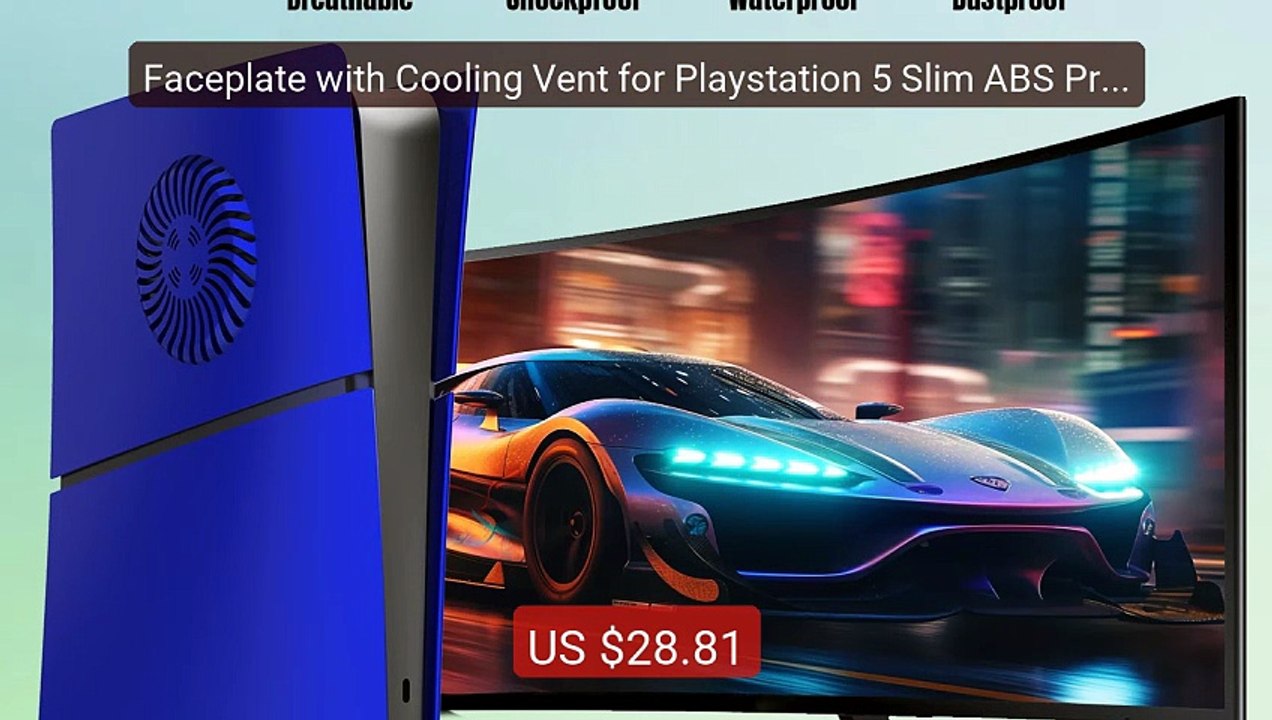Faceplate with Cooling Vent for Playstation 5 Slim ABS Protect... -- Hot Deal 2026 | Limited Offer!
