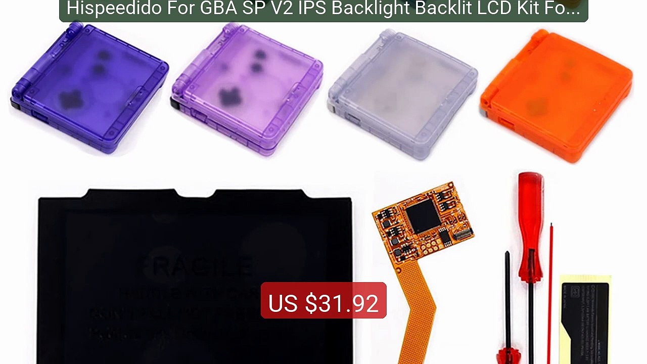 Hispeedido For GBA SP V2 IPS Backlight Backlit LCD Kit For GameBoy ... -- Top Rated 2026 | Buy Now!