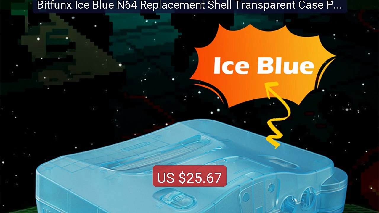 Bitfunx Ice Blue N64 Replacement Shell Transparent Case Protec... -- Best Buy 2026 | Great Quality!