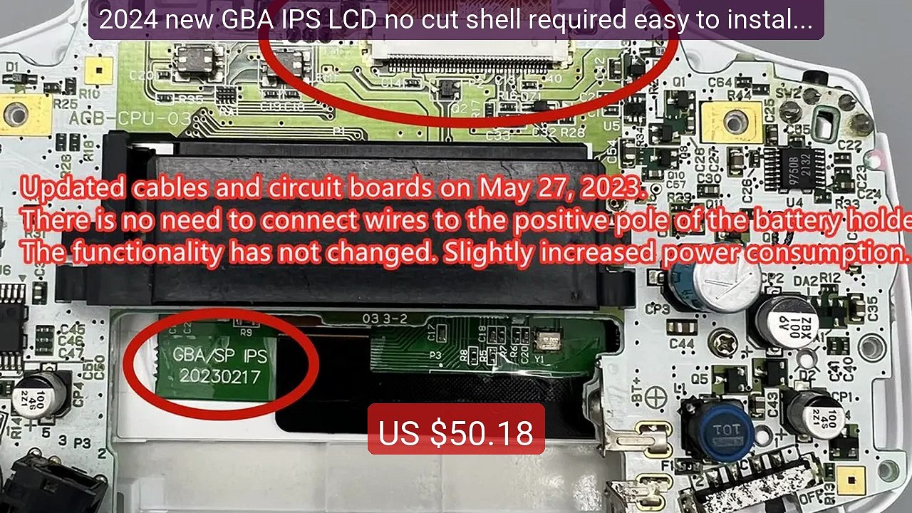 2024 new GBA IPS LCD no cut shell required easy to install 3.0 "IP... -- Best Deal 2026 | Shop Now!