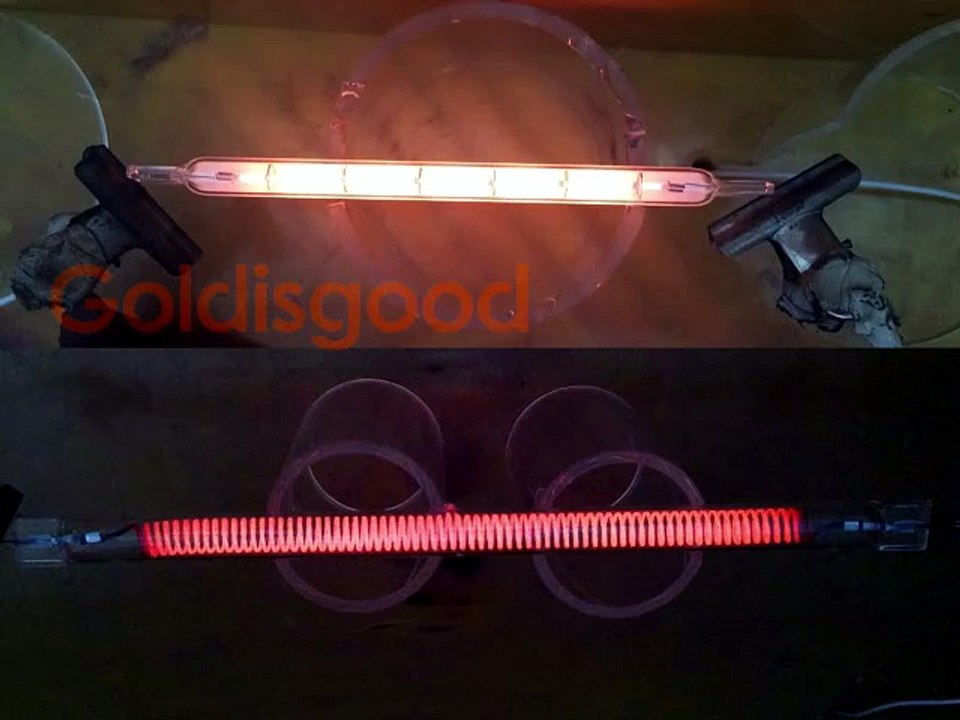 580mm 380v 2500w Clear Infrared Quartz Heat Lamp With Ce Certification For Silicon wafer manufacturing process in Semiconductor