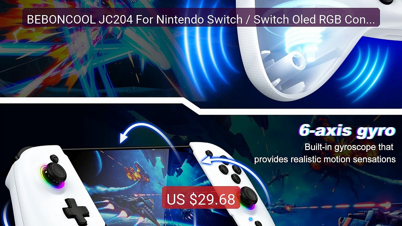 BEBONCOOL JC204 For Nintendo Switch / Switch Oled RGB Controll... -- Best Buy 2026 | Great Quality!