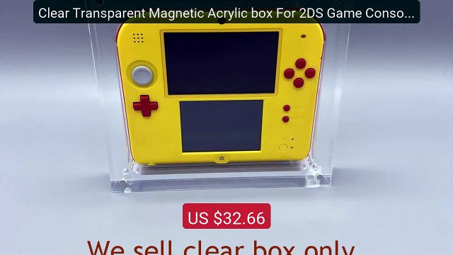 Clear Transparent Magnetic Acrylic box For 2DS Game Console Co... Hot Deal 2026 | Limited Offer!