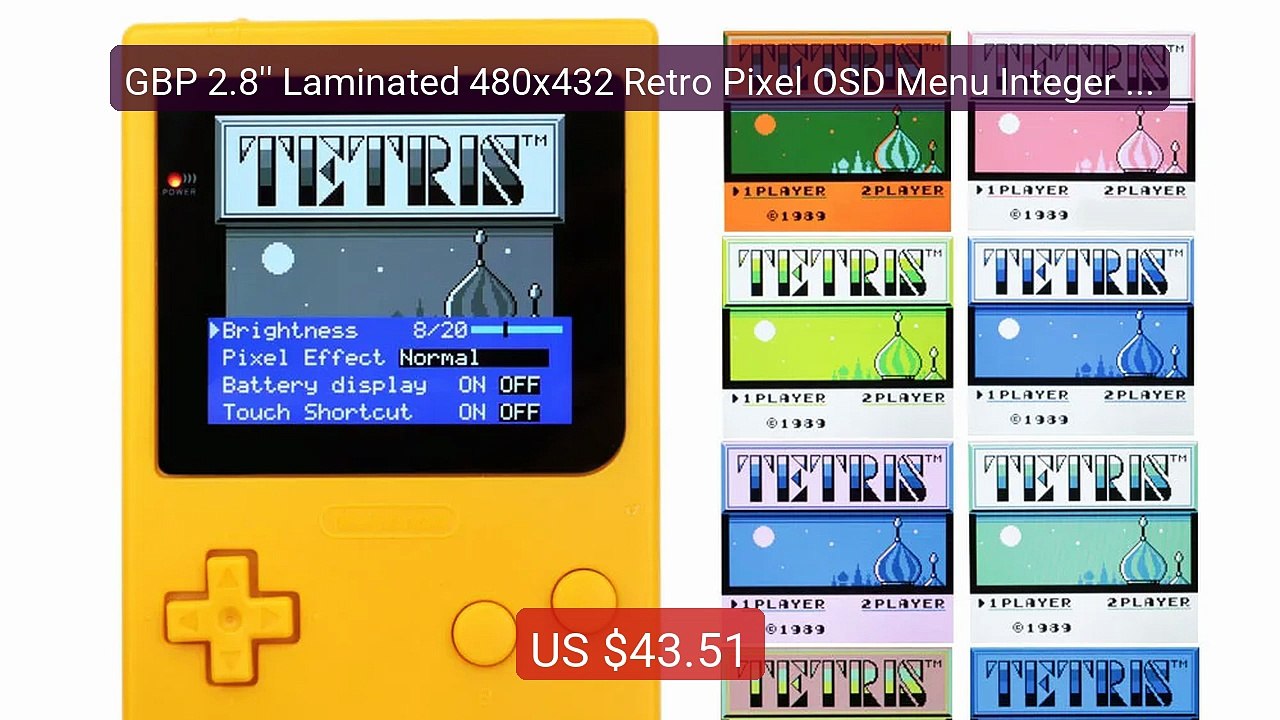 GBP 2.8'' Laminated 480x432 Retro Pixel OSD Menu Integer Sc... -- Top Pick 2026 | Unbeatable Price!